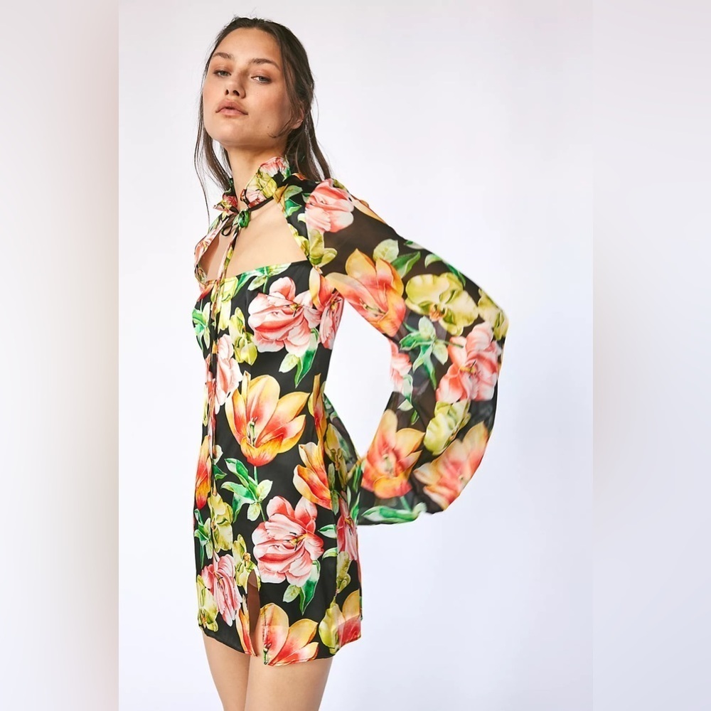 NWT Kim Shui Floral Silk Mini Dress